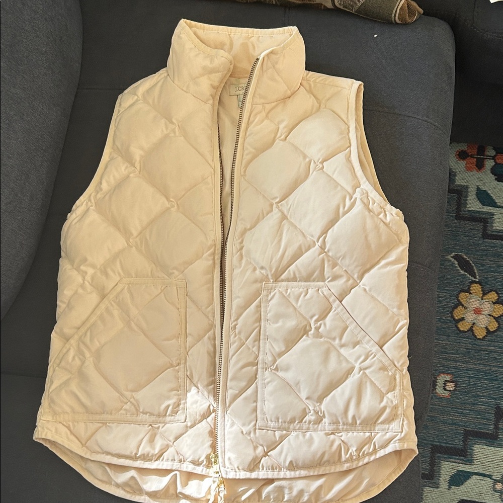 L.L. Bean Women's Off-White Quilted Vest